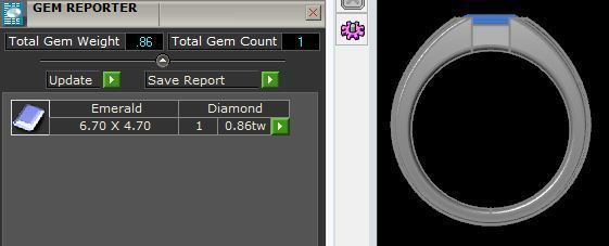 Emerald Cut Ruby Ring  3D print model_5