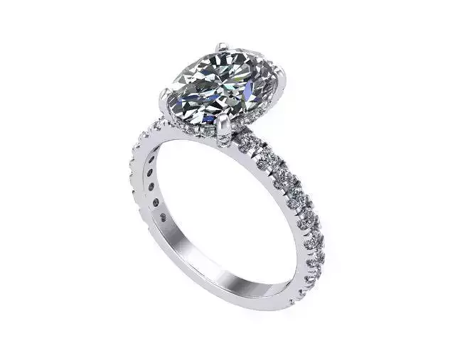 Oval Diamond Solitaire Engagement Ring