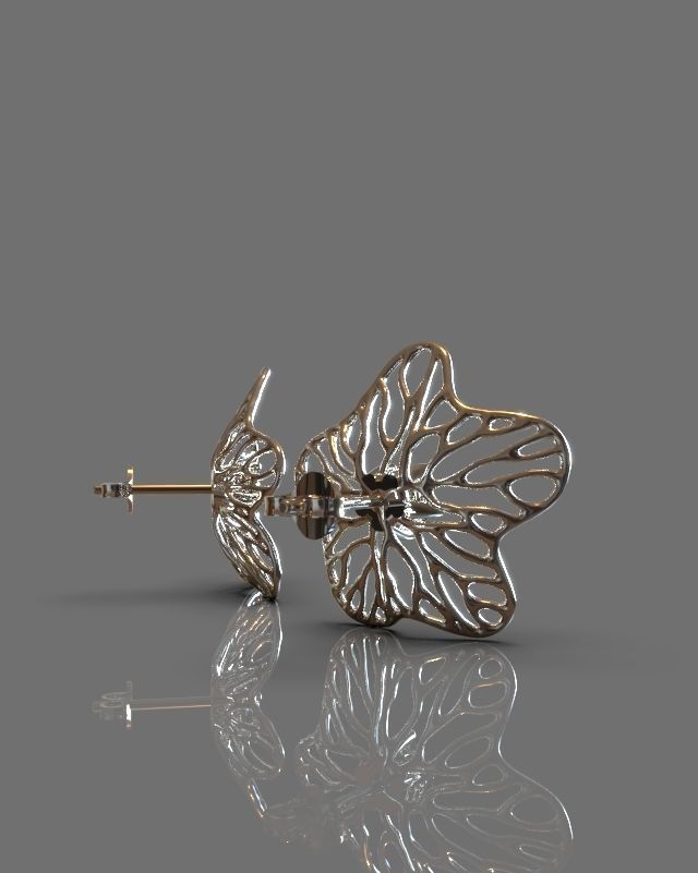 Fashion earrings 3D print model_3