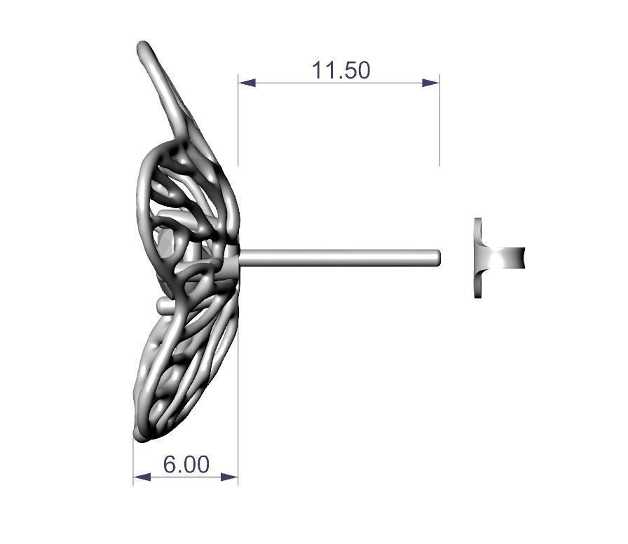 Fashion earrings 3D print model_11