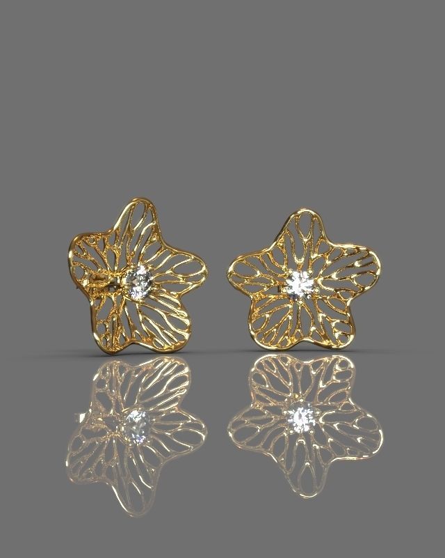 Fashion earrings 3D print model_7