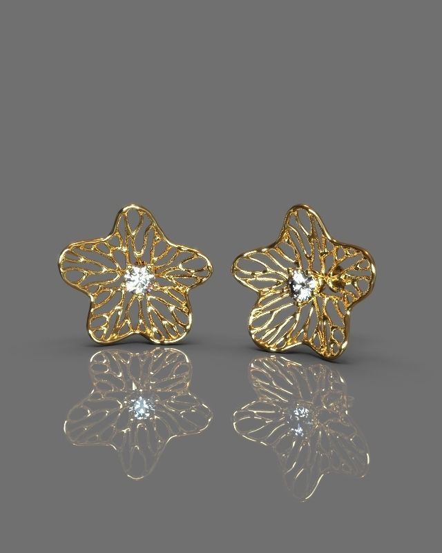 Fashion earrings 3D print model_4