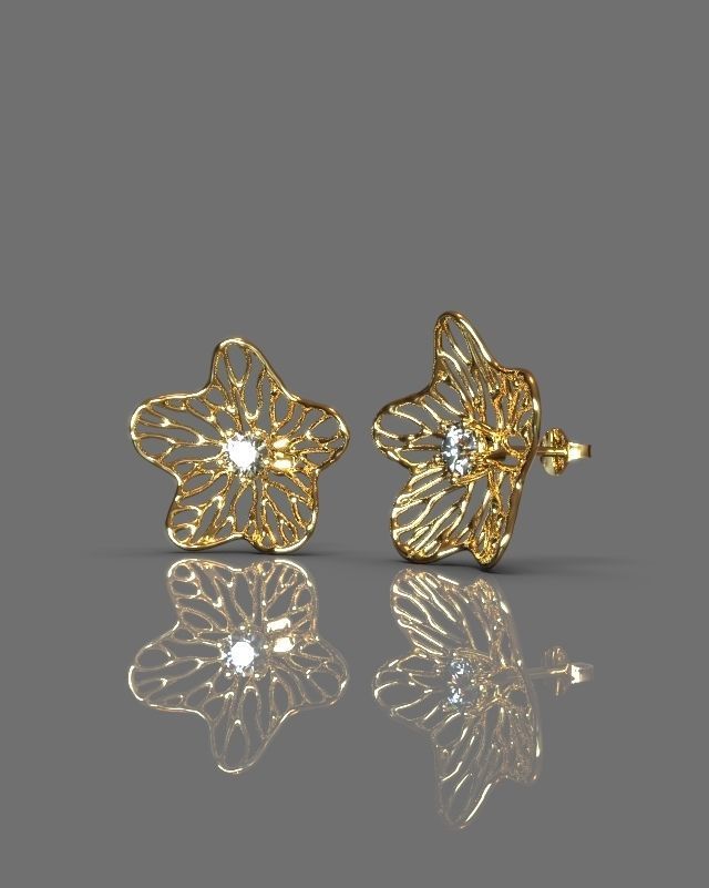 Fashion earrings 3D print model_5