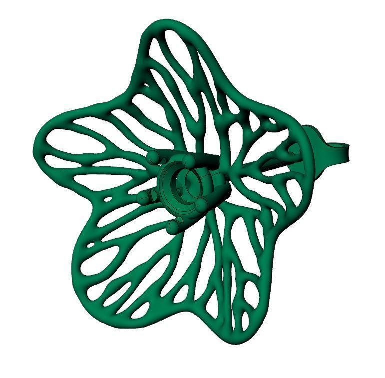 Fashion earrings 3D print model_12