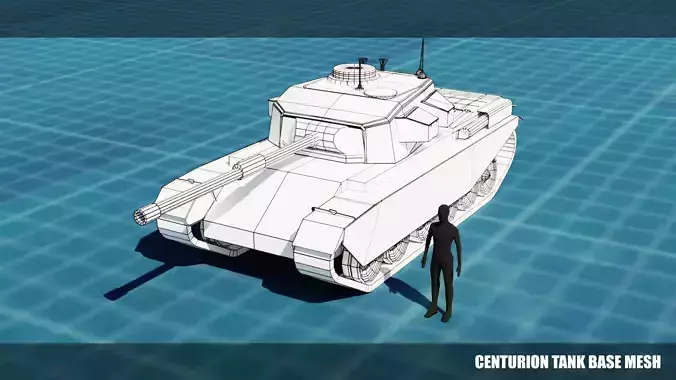 Centurion Tank Base Mesh  Low-poly 3D model