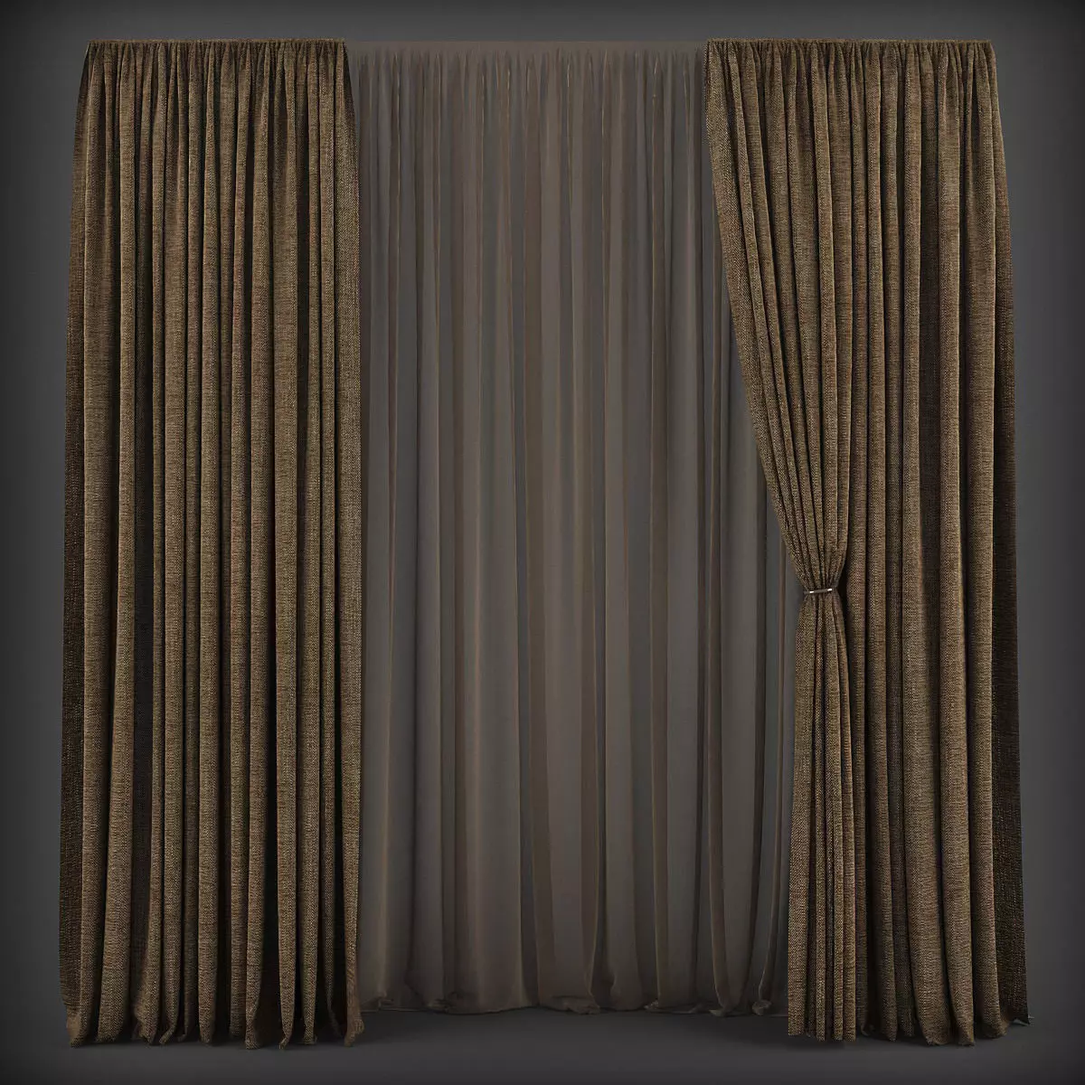 Curtain 3D model 166 Low-poly 3D model_0