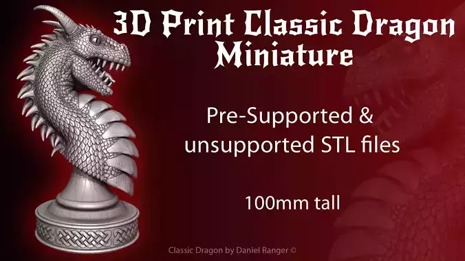 Classic Dragon Bust Miniature