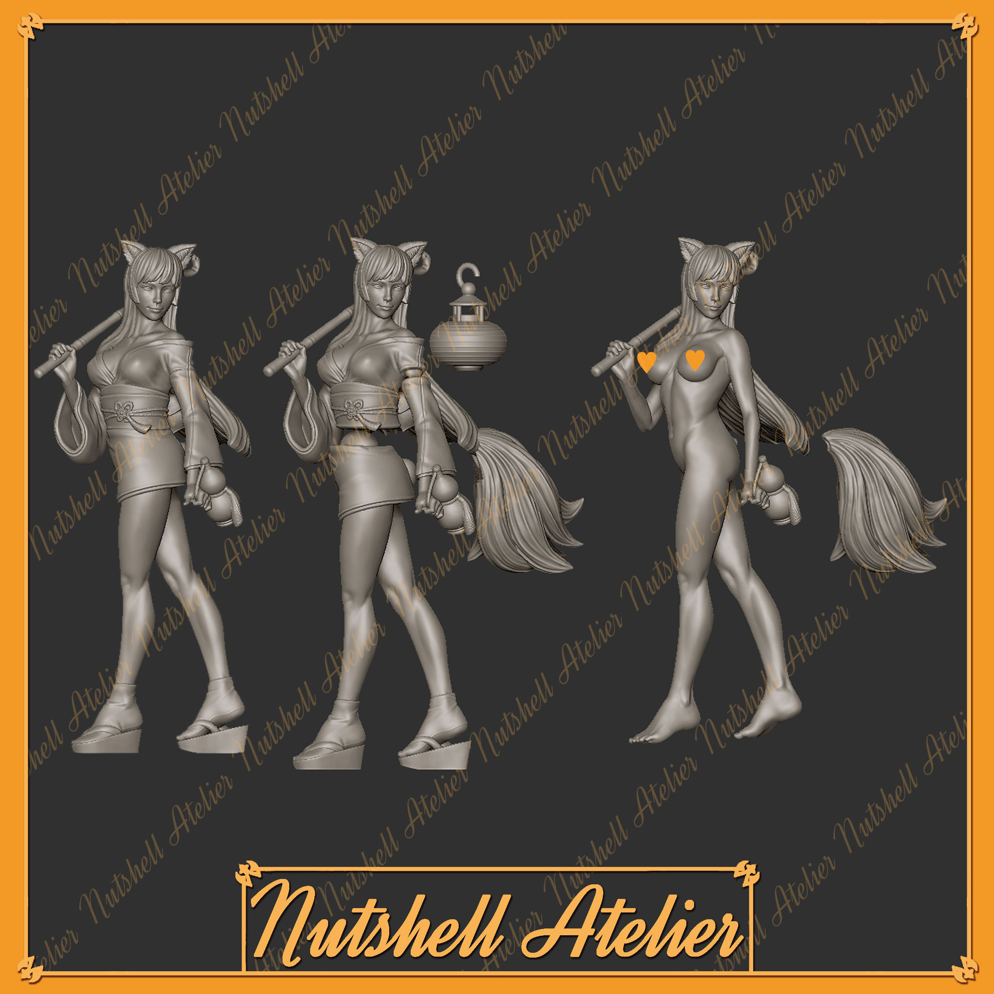 Nutshell Atelier - Kitsune -NSFW 3D print model_8
