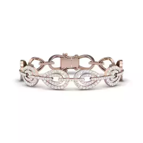 Bracelet rose gold with diamonds