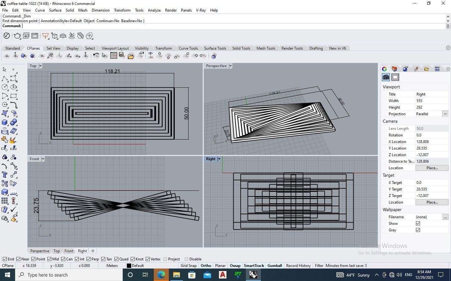Coffee Table 1022-1 3D model_7