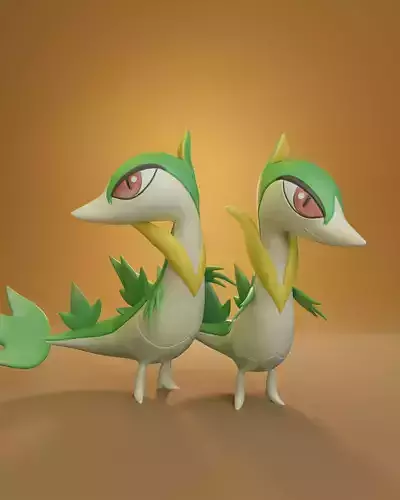 Pokemon - Servine with two different poses