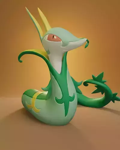 Pokemon - Serperior with two different poses