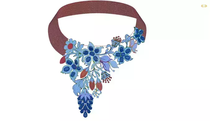 necklace with flowers