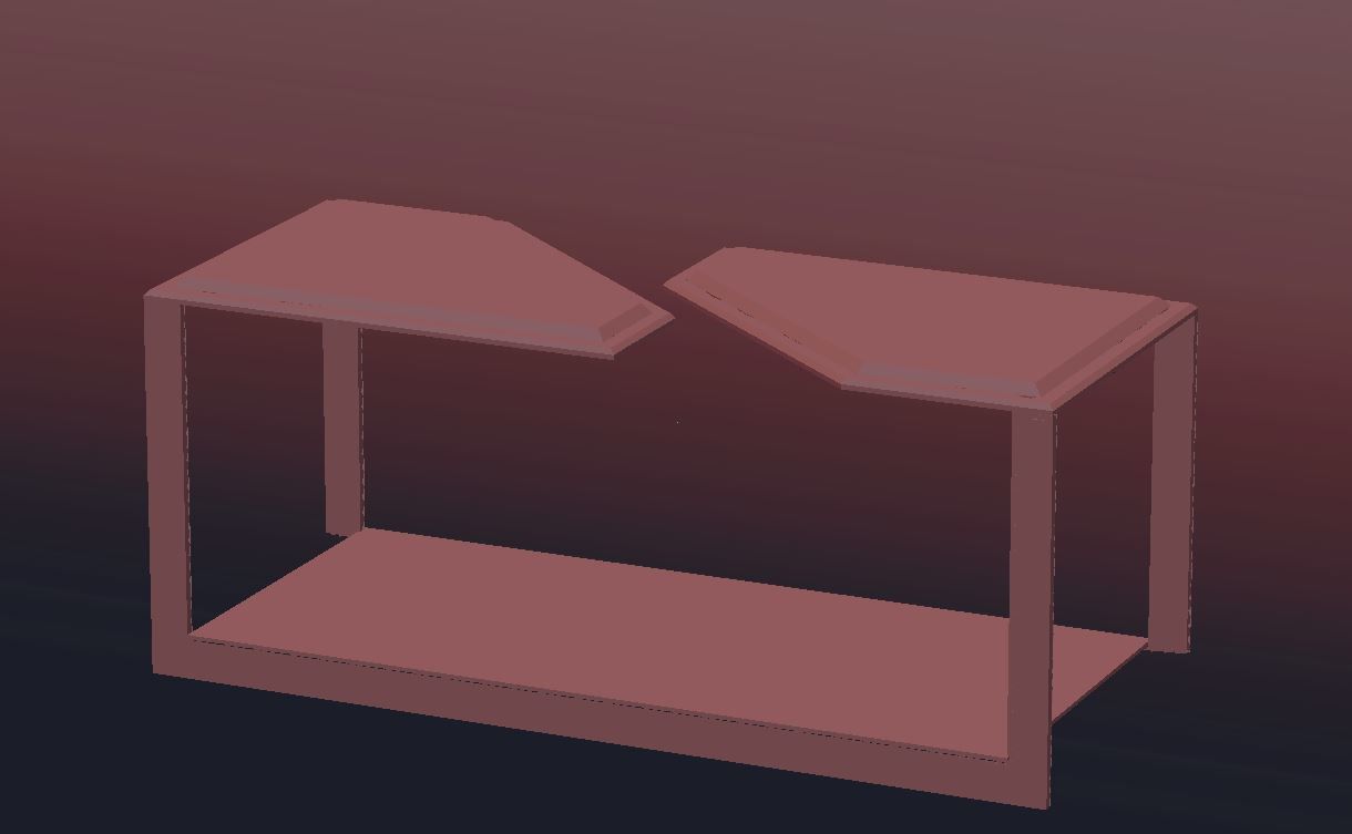 Coffee Table 1023 3D model_4