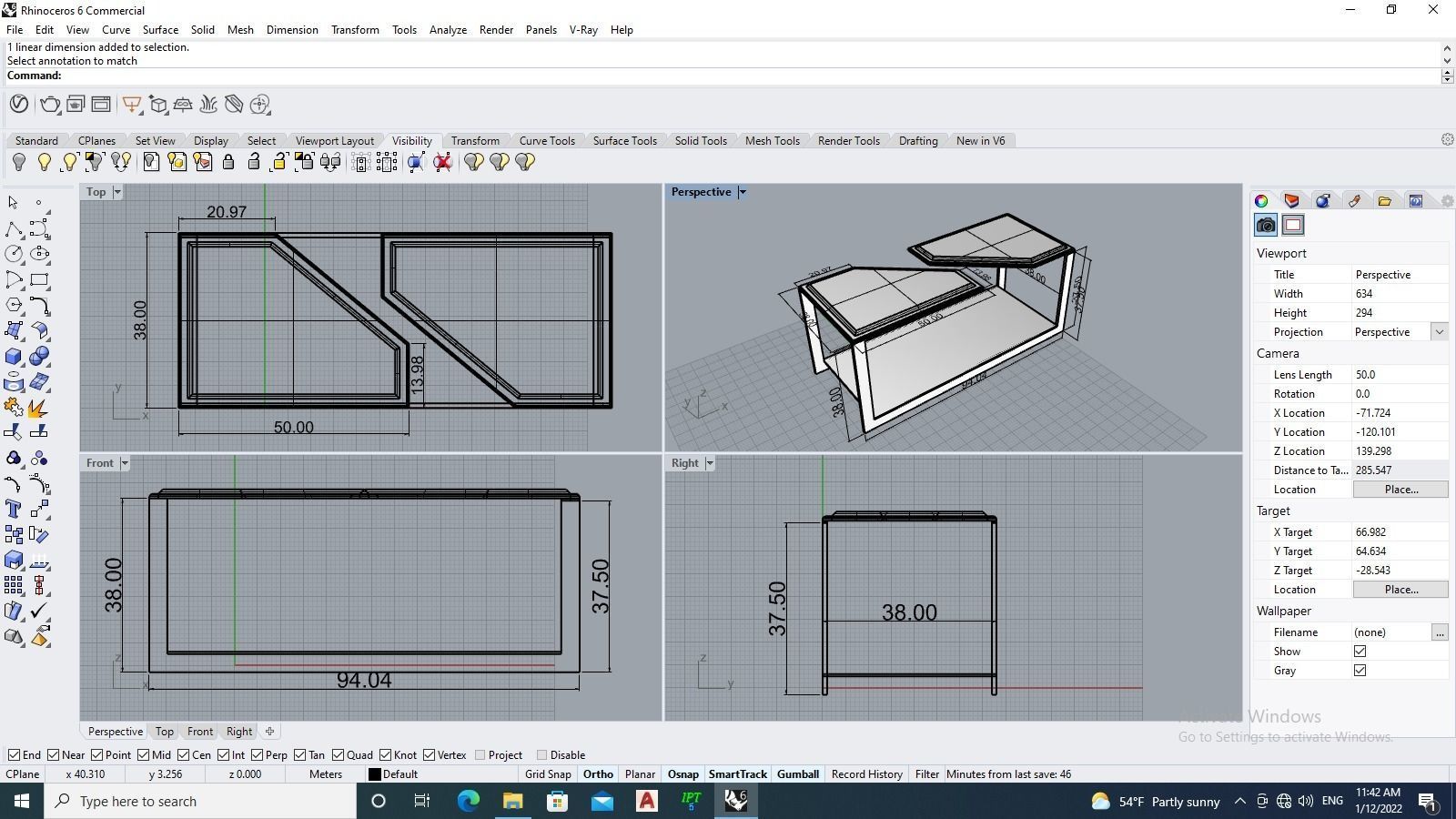 Coffee Table 1023 3D model_5