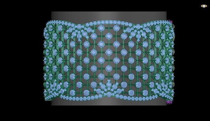 bracelet beaded 3D print model