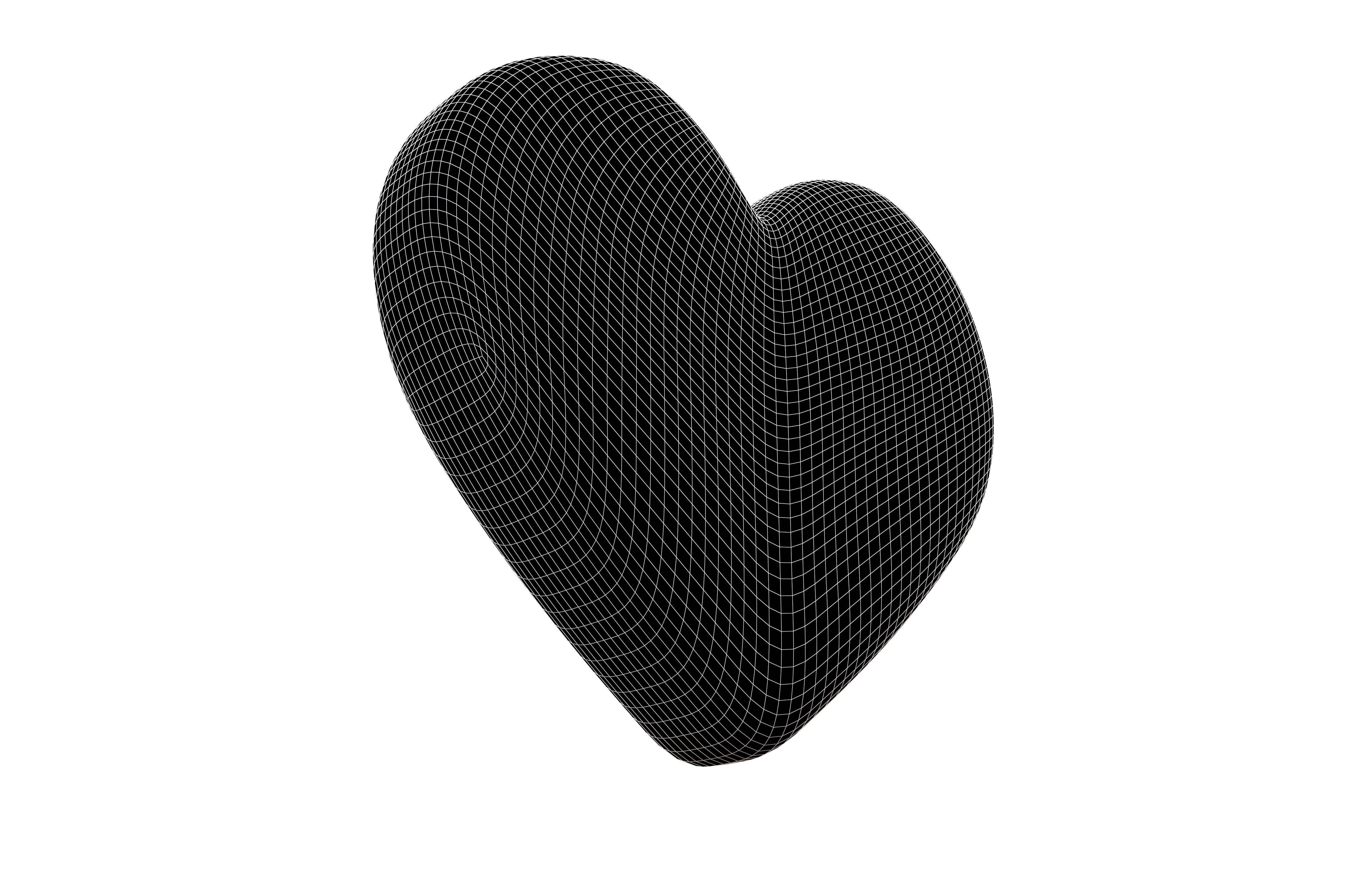 Poker Card Heart v2 005 Low-poly 3D model_7