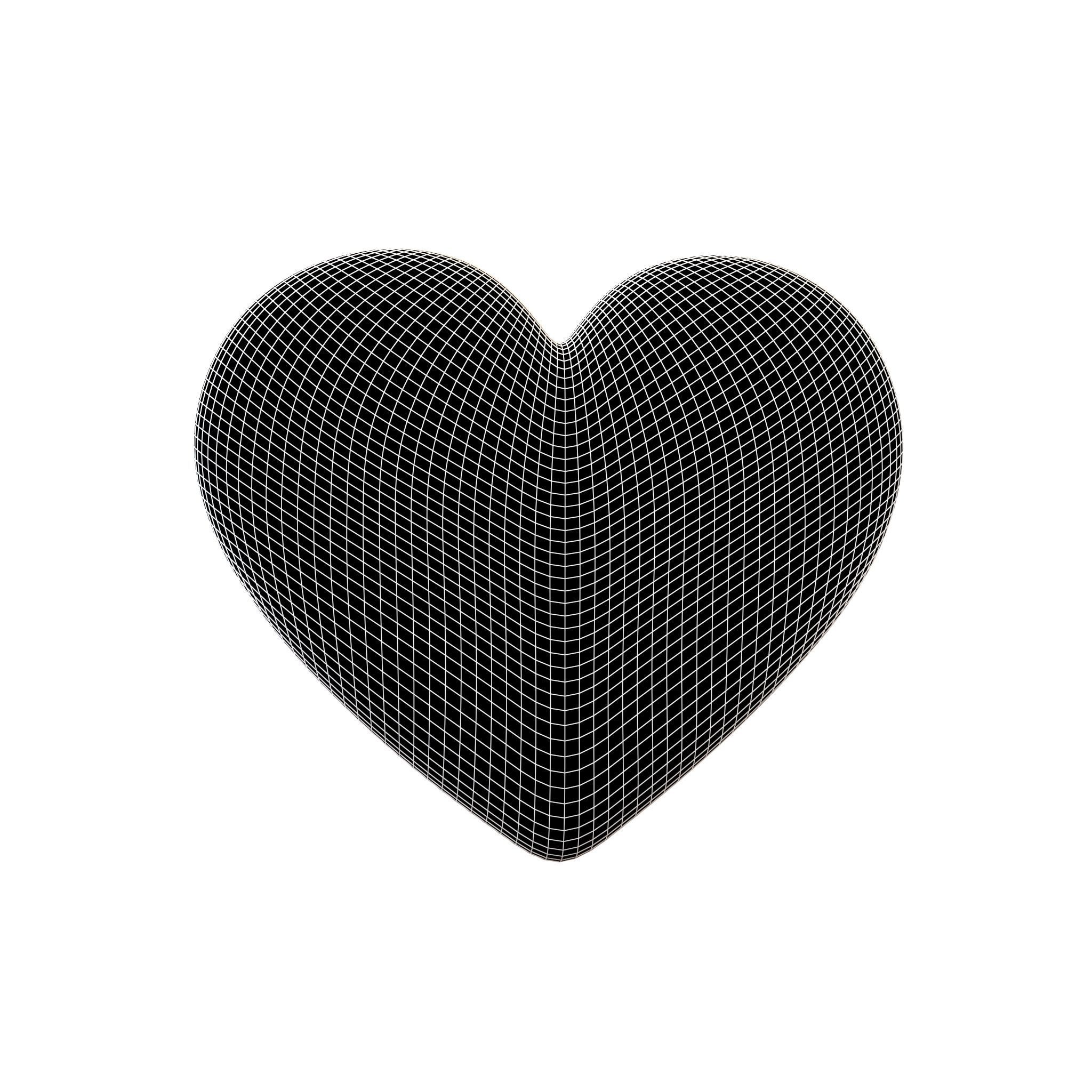 Poker Card Heart v2 005 Low-poly 3D model_6