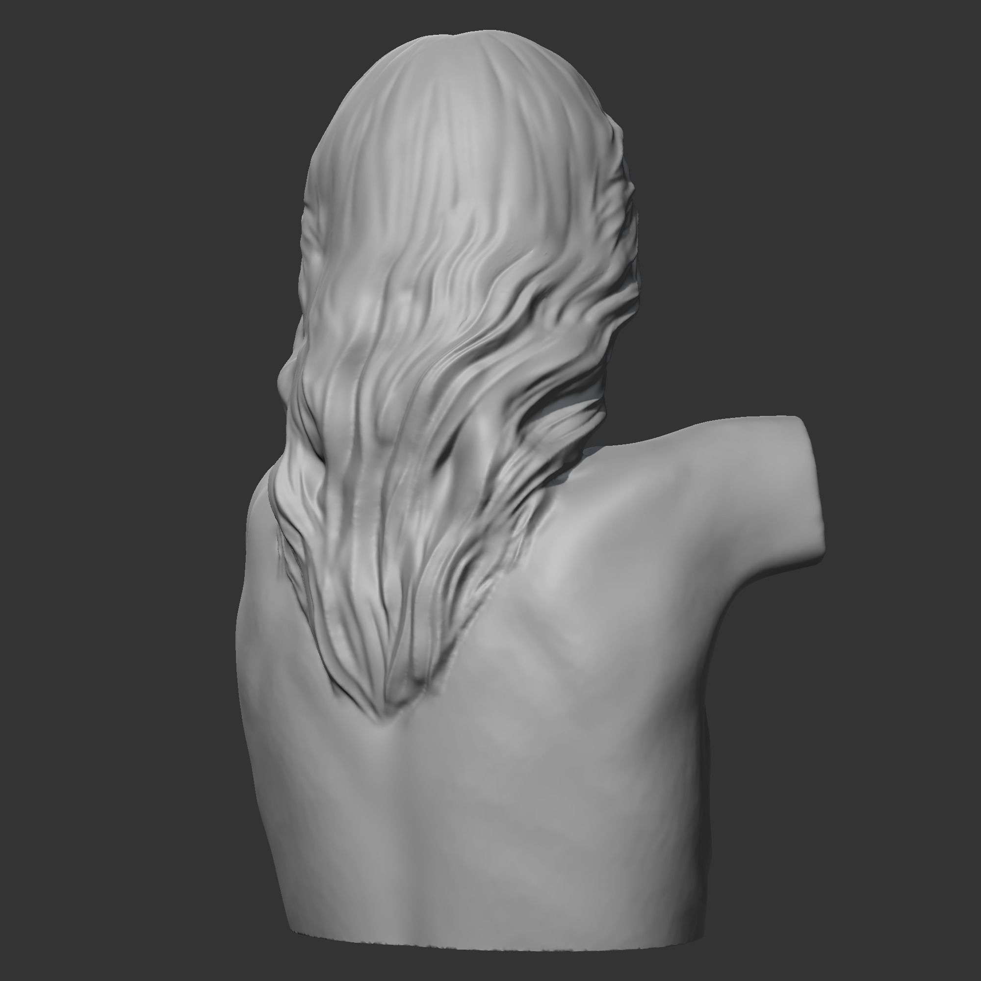 HD girl bust R 3D print model 3D print model_7