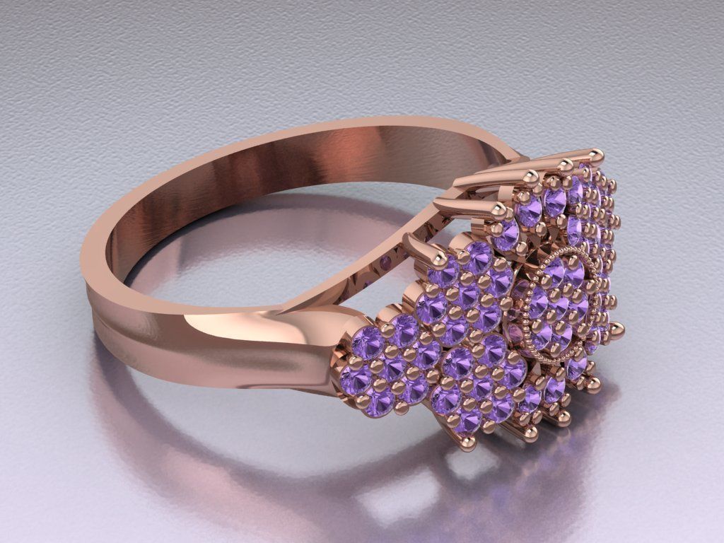 wedding ring 3D print model_2
