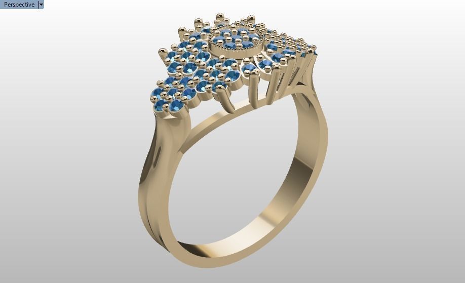 wedding ring 3D print model_33