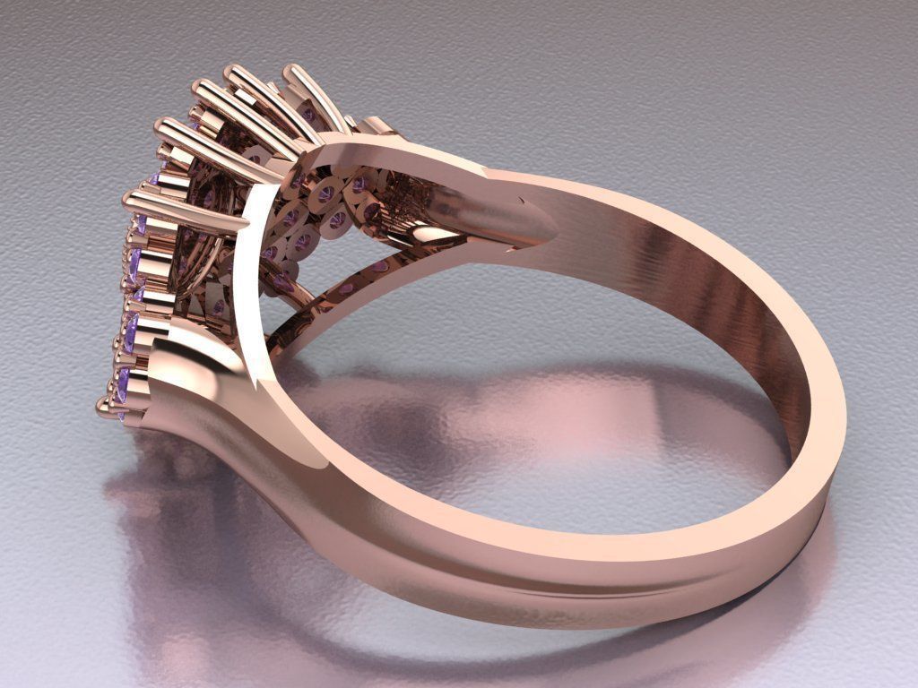 wedding ring 3D print model_29