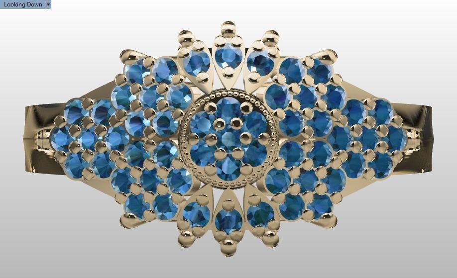 wedding ring 3D print model_35