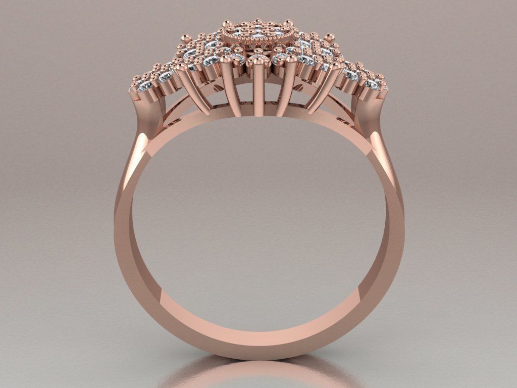 wedding ring 3D print model_14