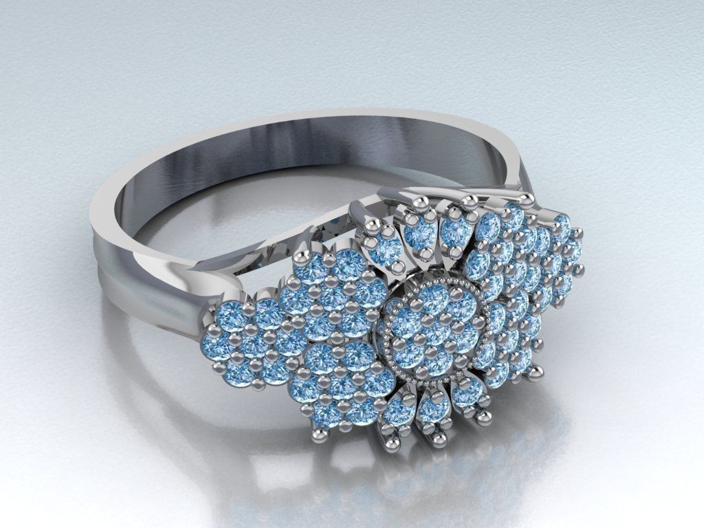 wedding ring 3D print model_25