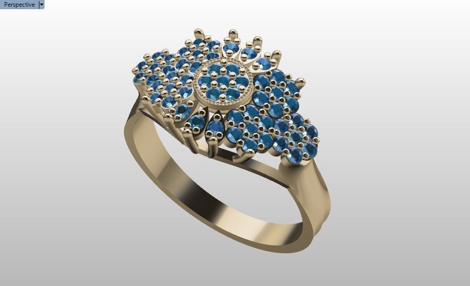wedding ring 3D print model_36