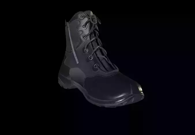 MilitaryBoots Low Poly Game READY boot
