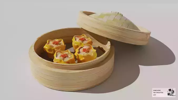 Hong Kong Culture series - Siu Mai - Cantonese dim sum snack  3D model