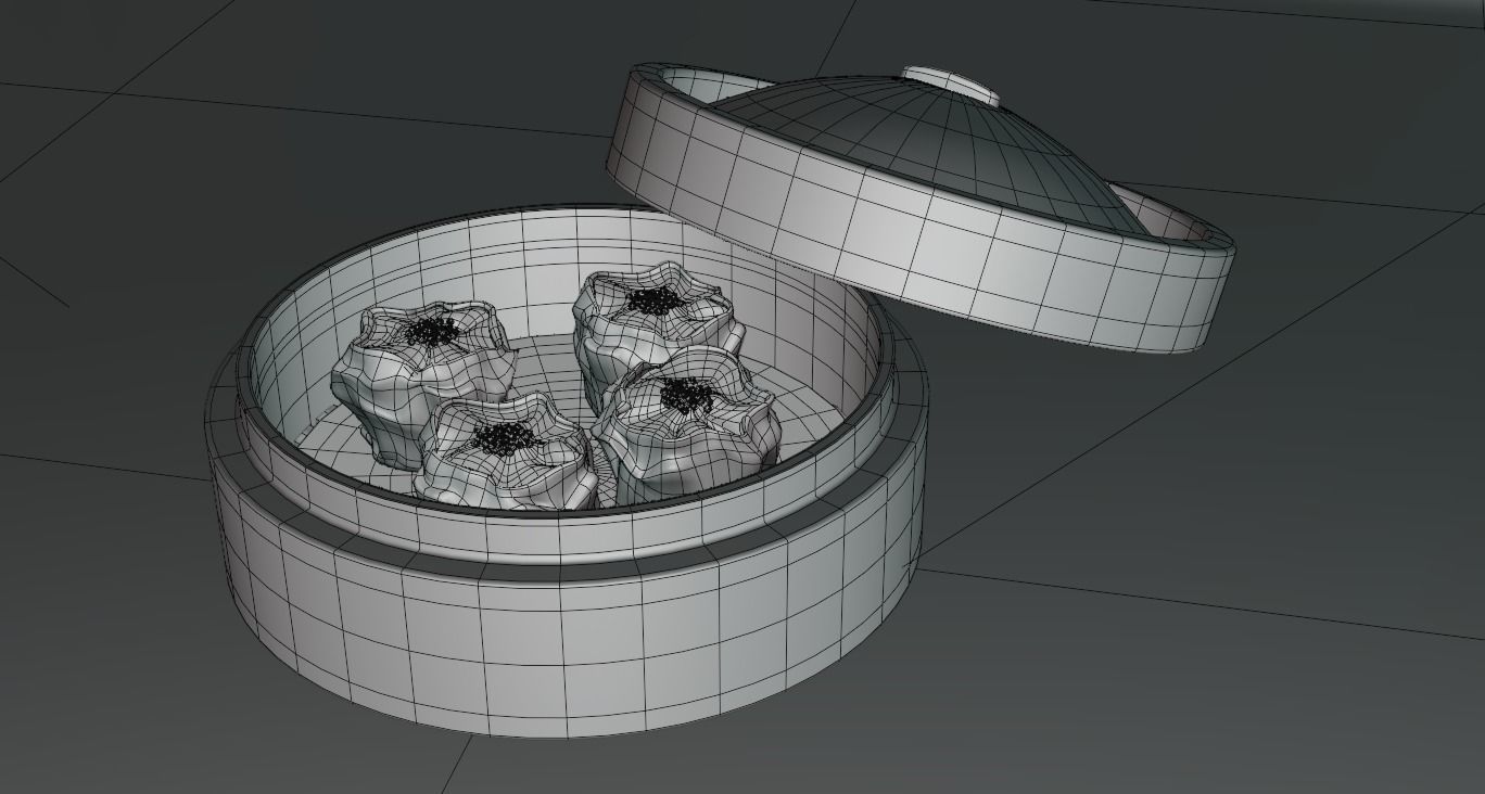 Hong Kong Culture series - Siu Mai - Cantonese dim sum snack  3D model_2