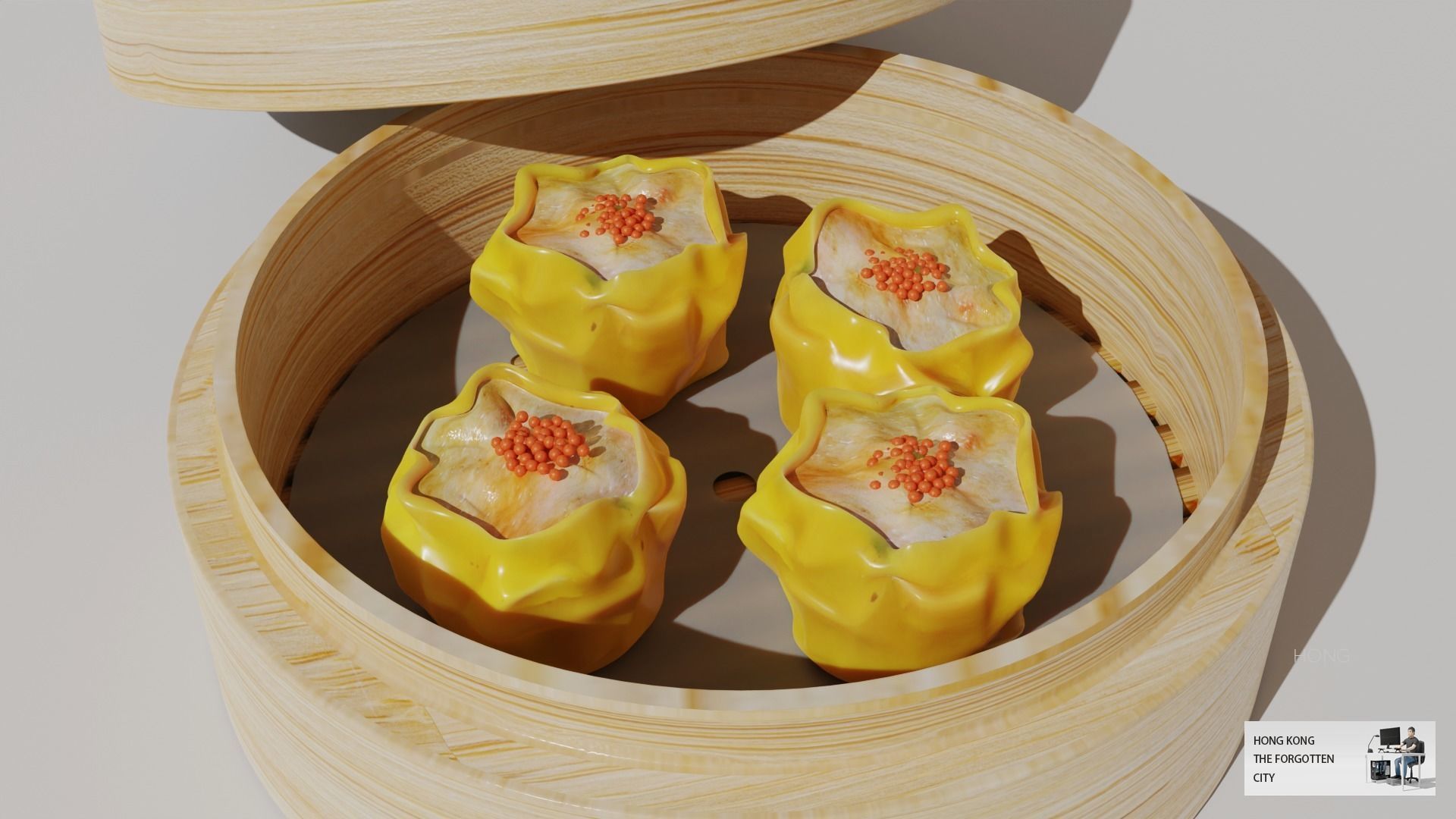 Hong Kong Culture series - Siu Mai - Cantonese dim sum snack  3D model_1