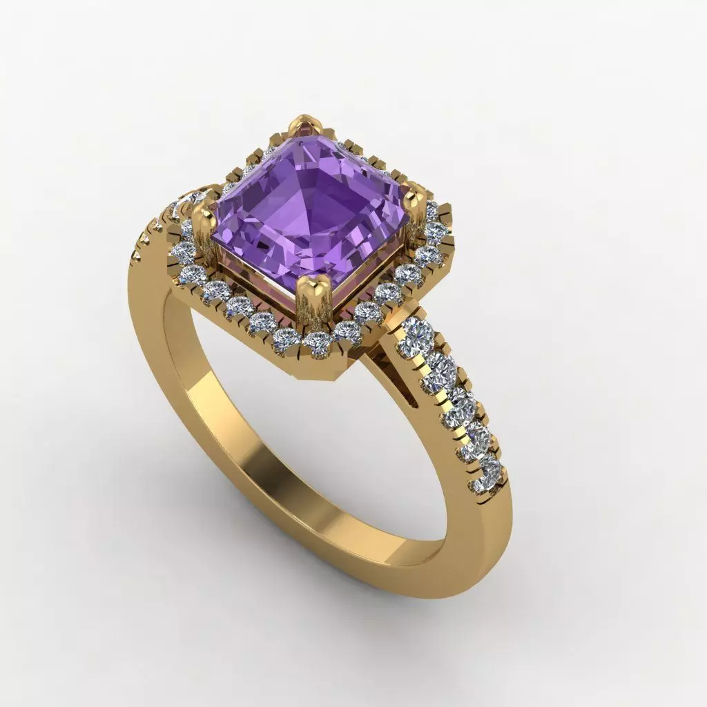 Halo Ring for women Free 3D print model
