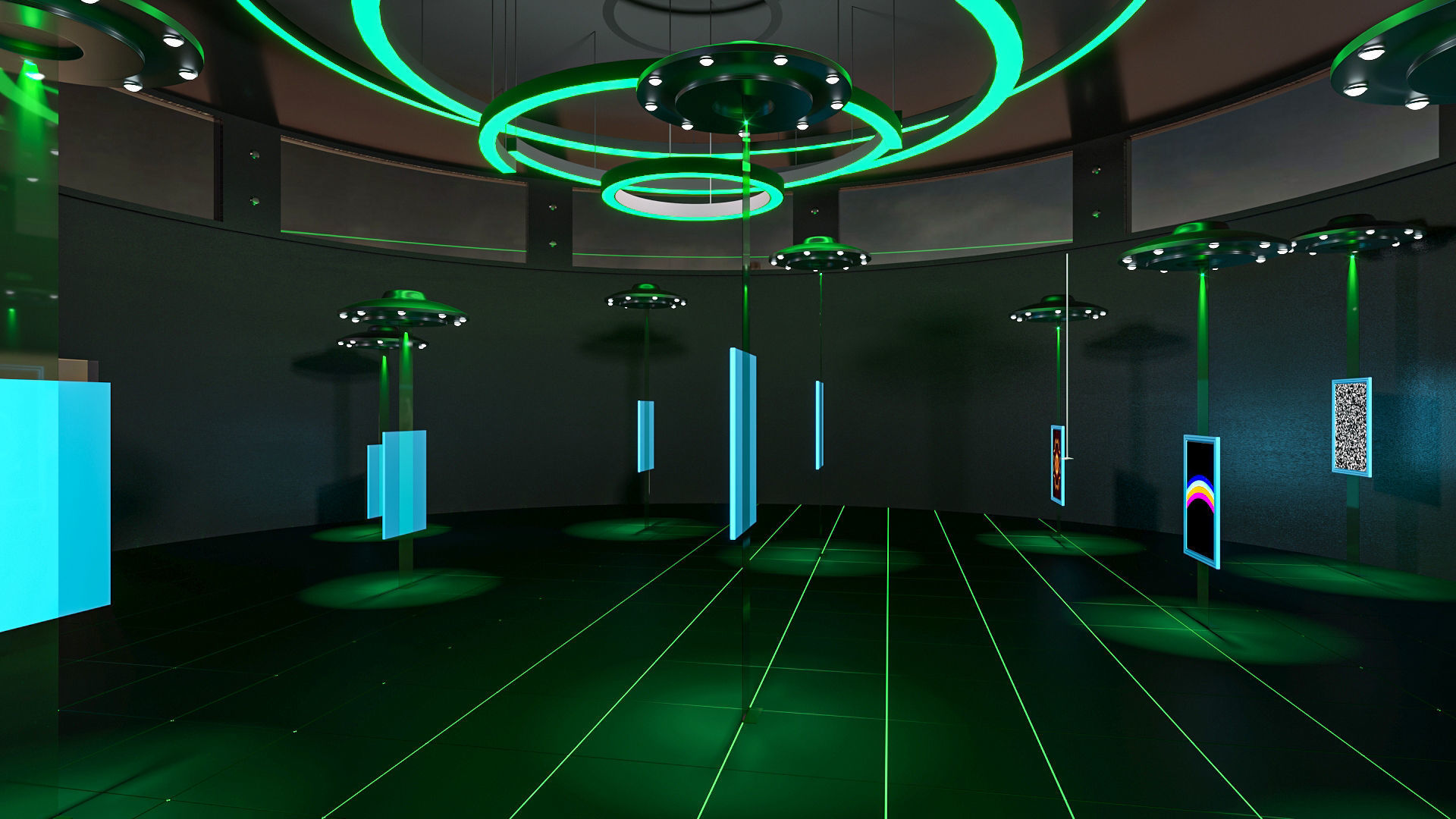 NFT Art Gallery 3D model 3D model_4