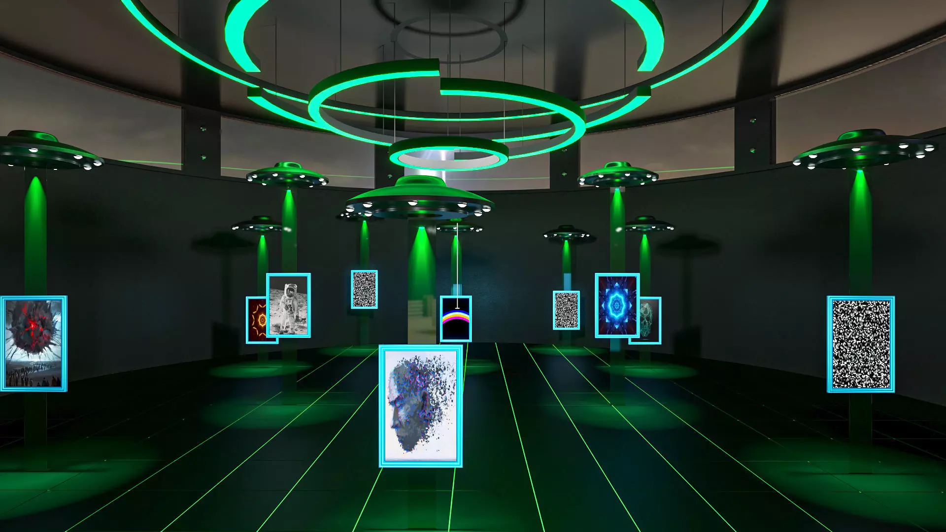 NFT Art Gallery 3D model 3D model_0