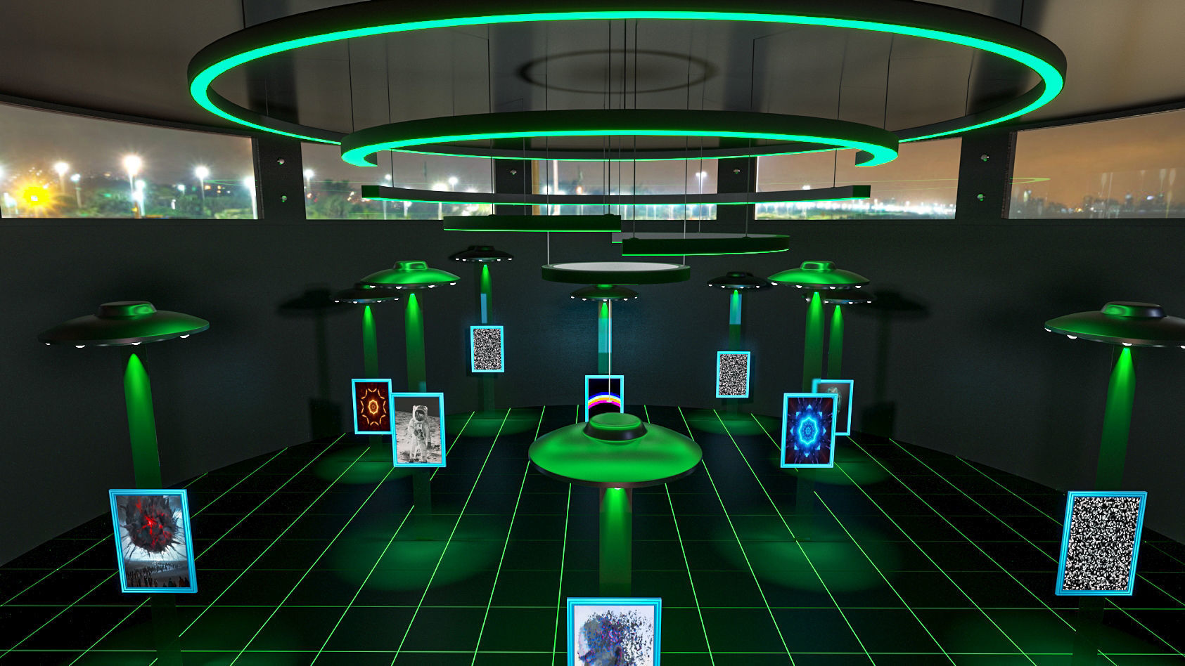 NFT Art Gallery 3D model 3D model_1