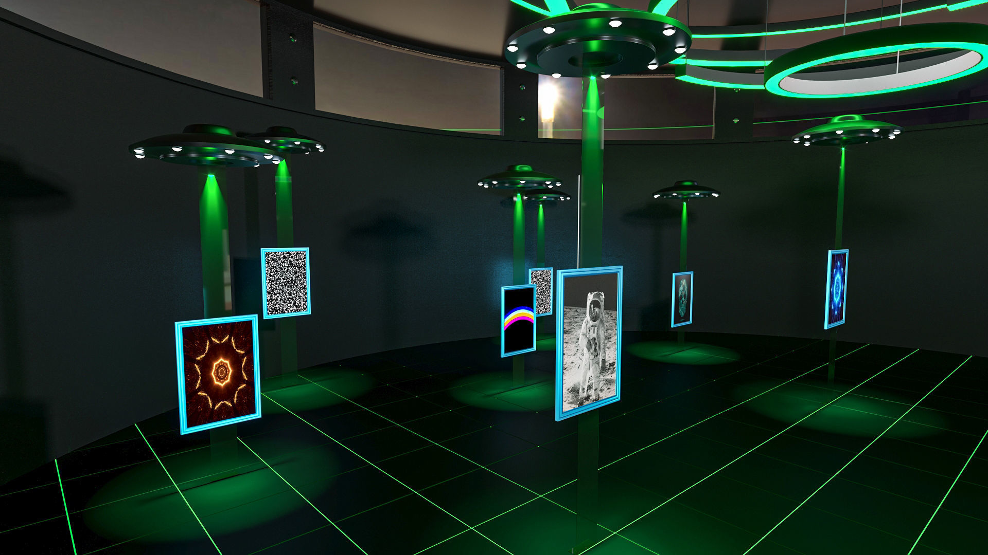 NFT Art Gallery 3D model 3D model_2