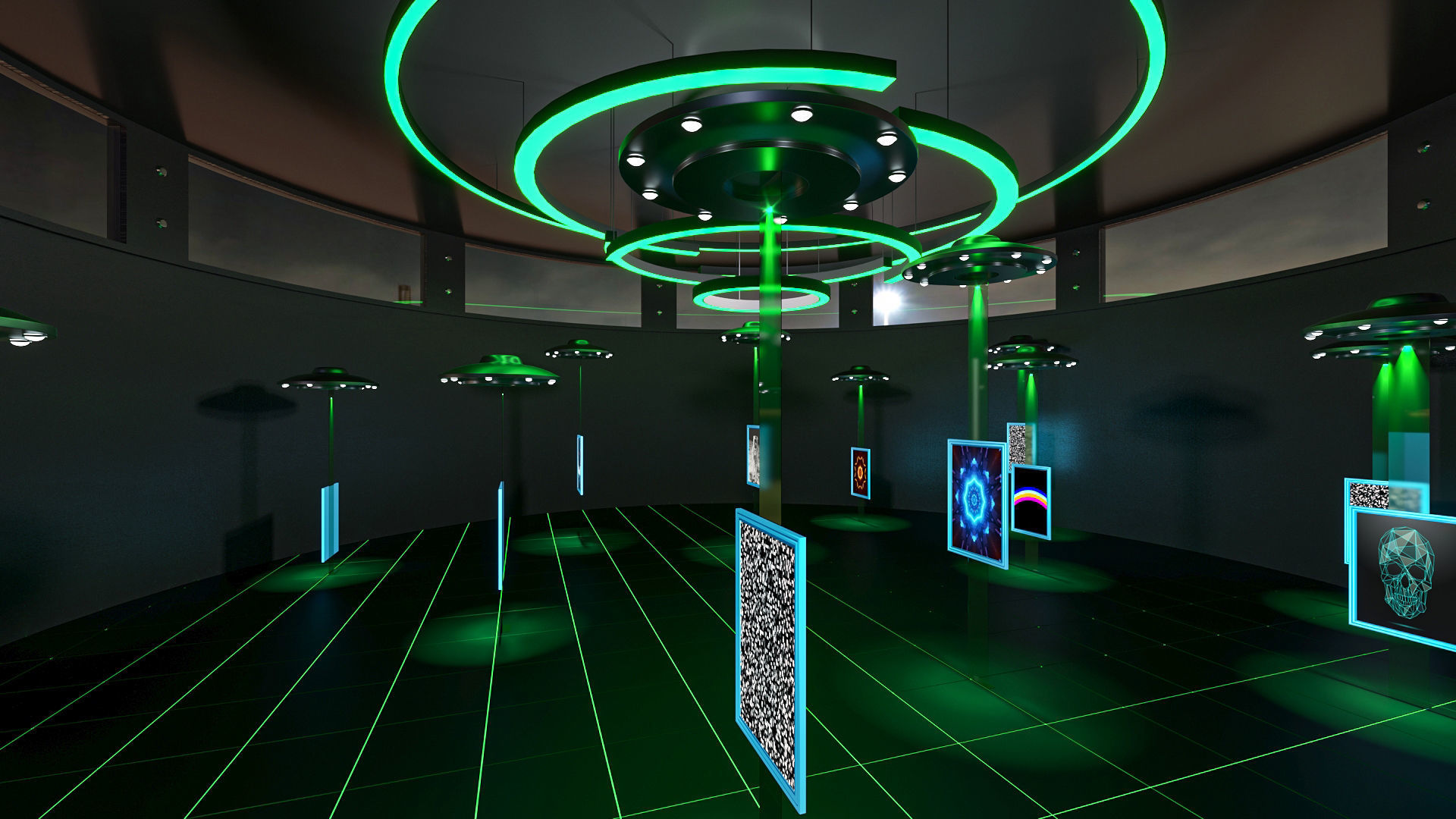 NFT Art Gallery 3D model 3D model_3