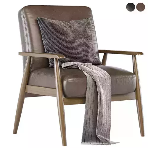Pulaski Wood Frame Accent armchair 03 3D model