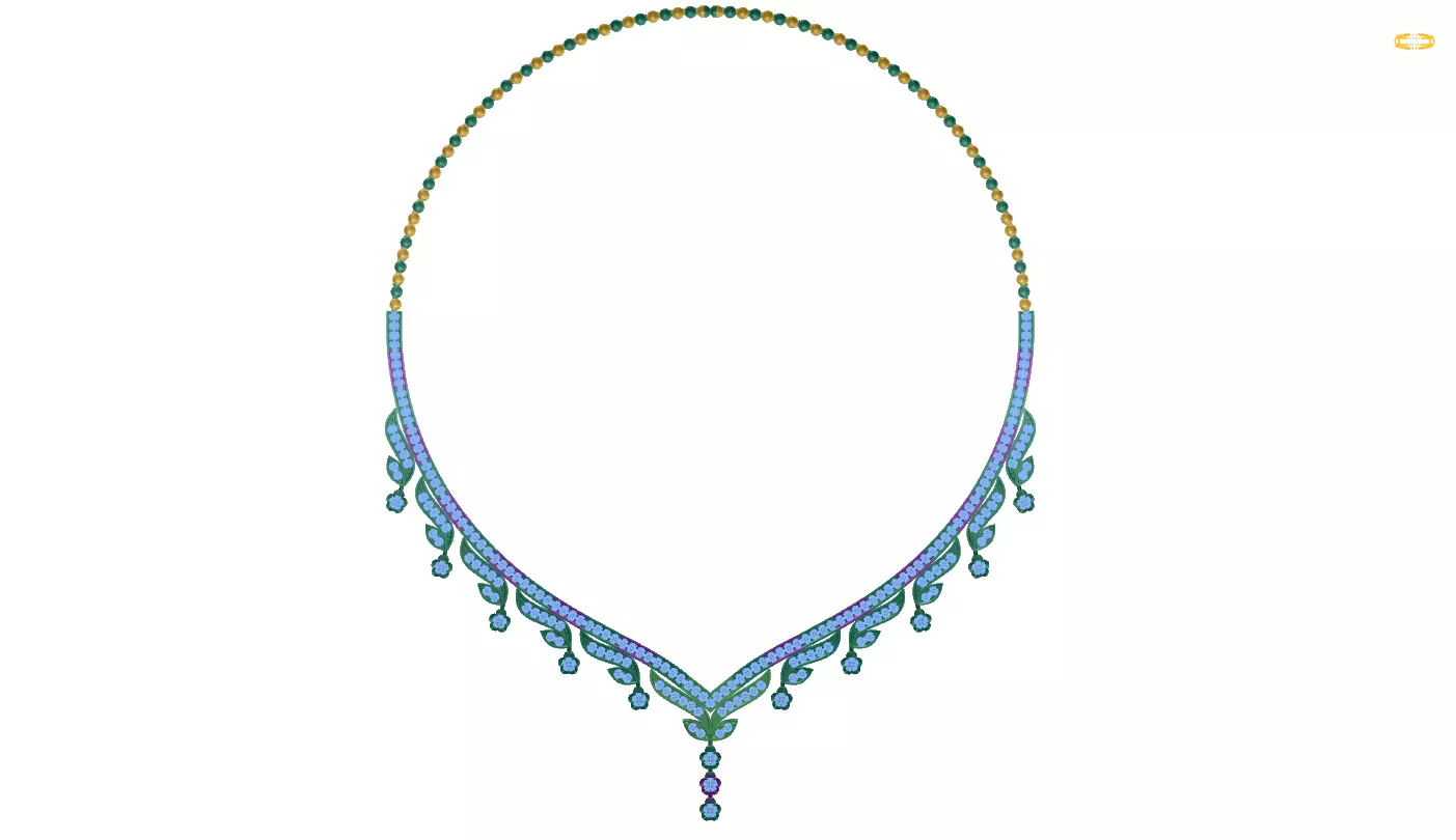 necklace peacock 3D print model_0