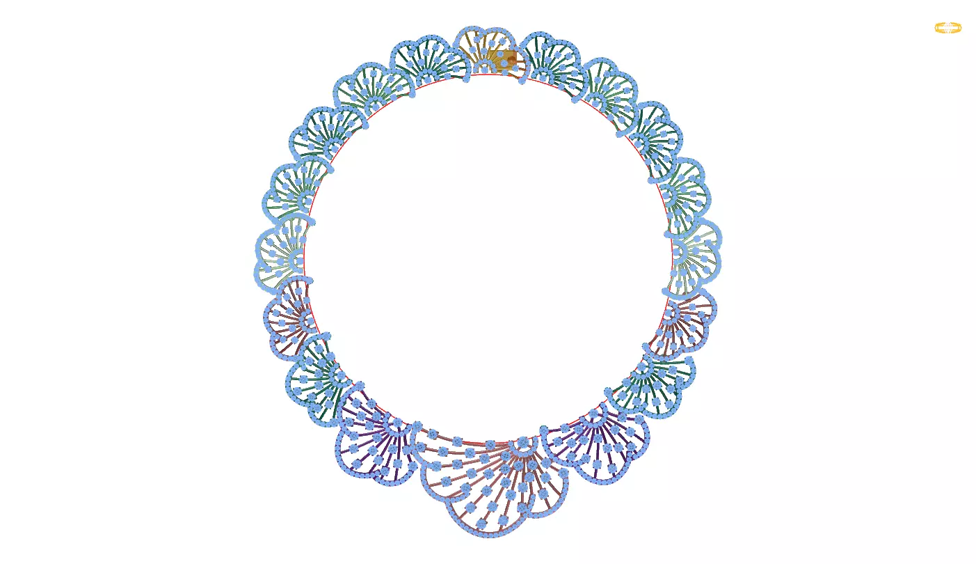 necklace in shape of circle 3D print model_0