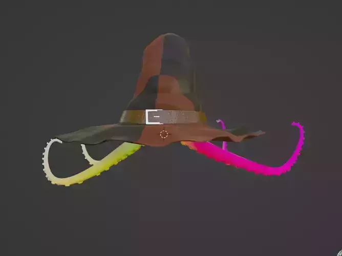 Magic Tentacles Hat -animated- Low-poly 3D model