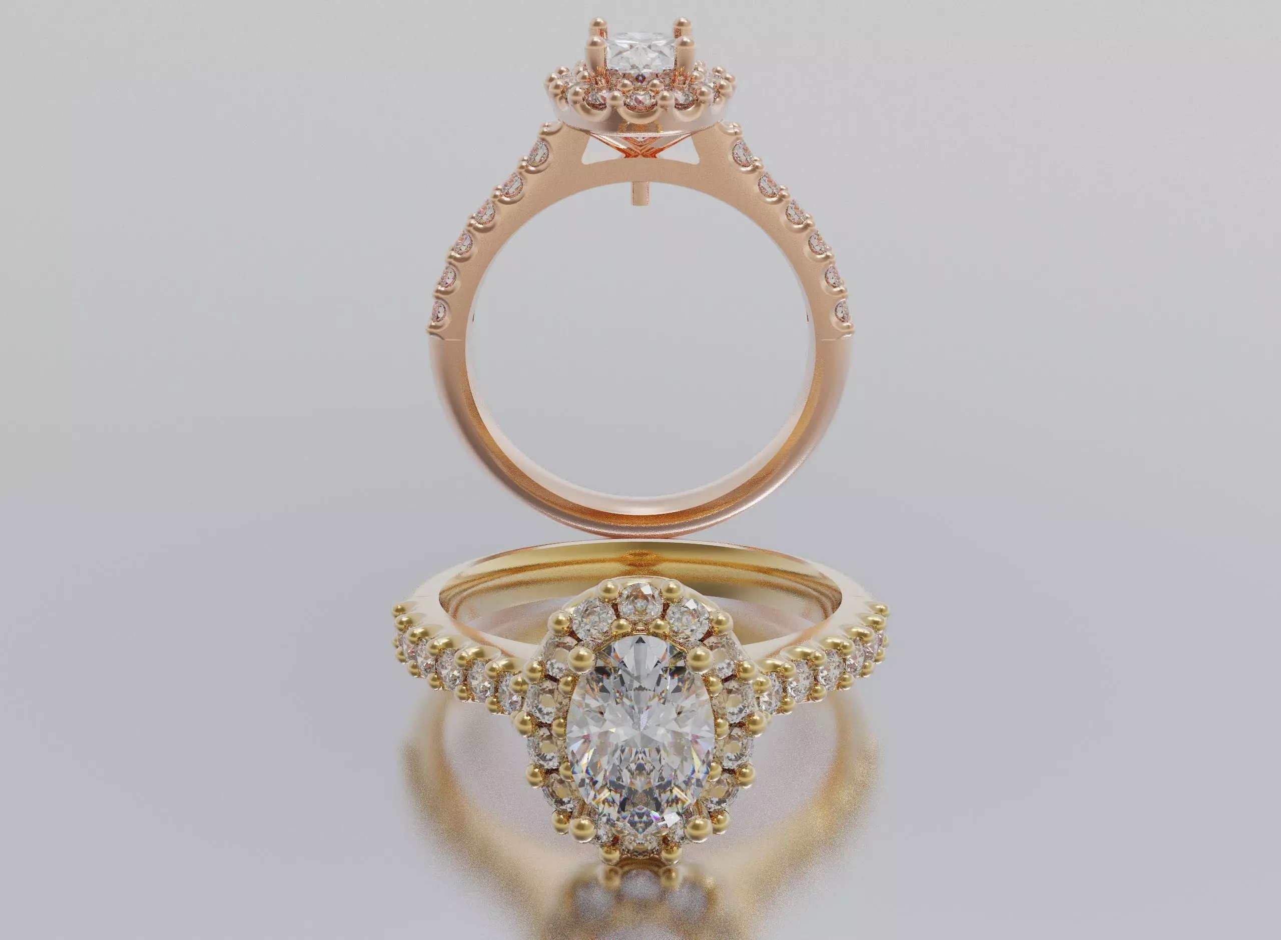 woman ring 3D print model
