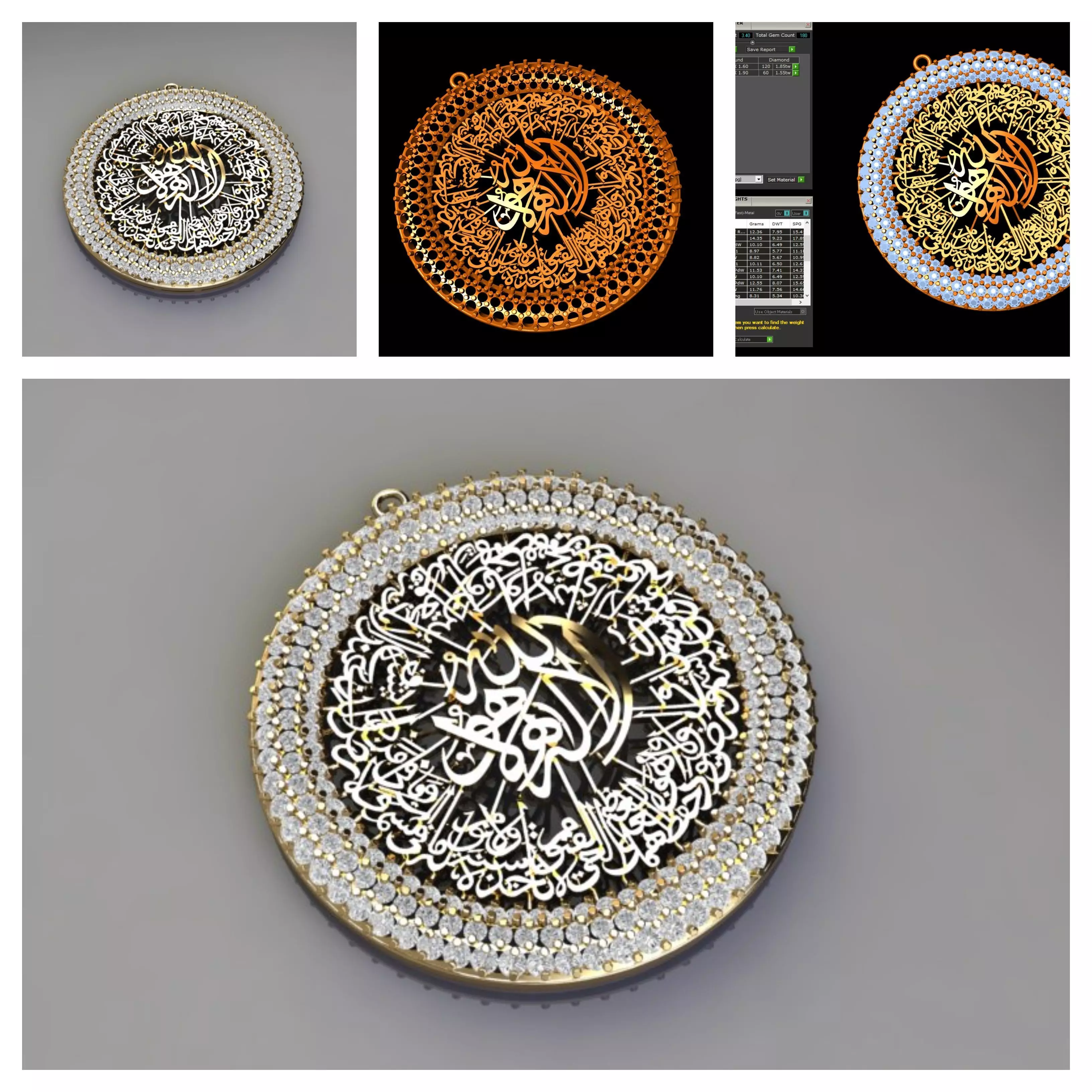 Aital kursi locket 3D print model_0