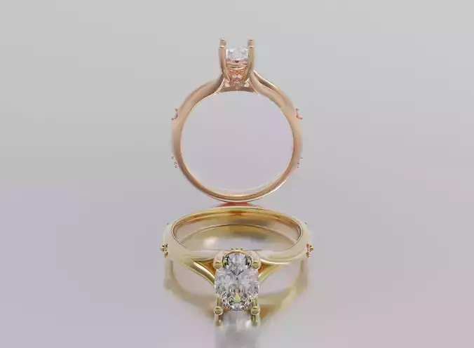woman ring 3D print model