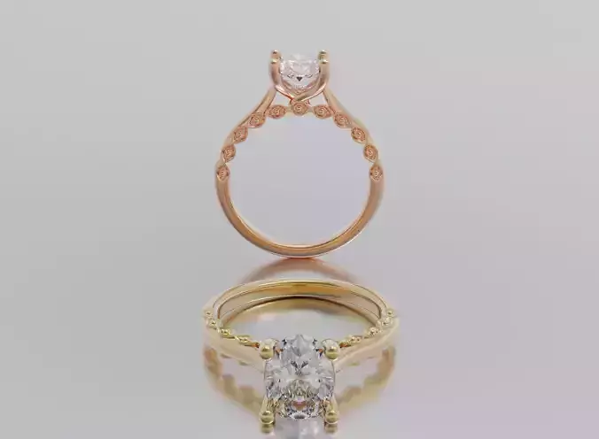 woman ring 3D print model