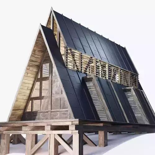 Triangular Wooden Modern House