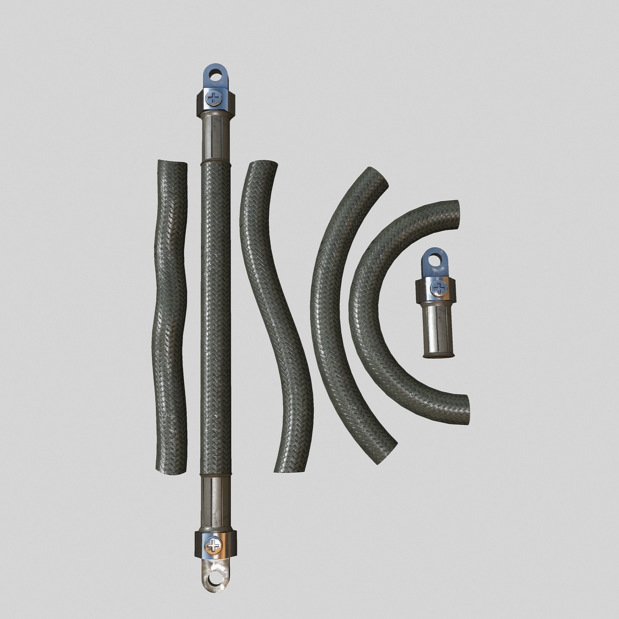 Hydraulic pipeline V2 3D model_2